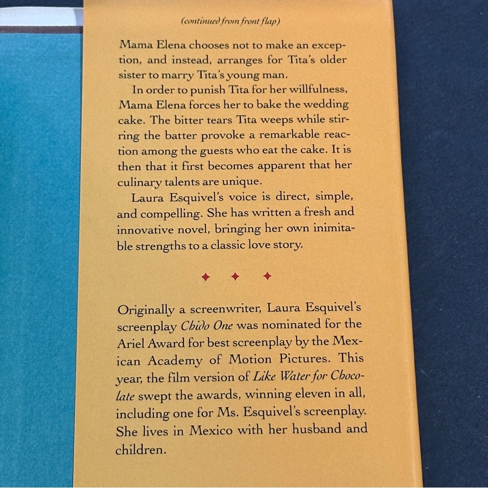 Like Water for Chocolate by Laura Esquivel | Fiction, Culinary | Hardcover Book - Picture 9 of 13
